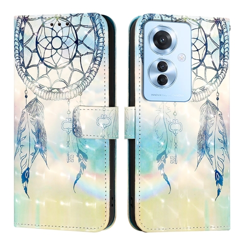 

For OPPO Reno 11F 5G Global 3D Painting Horizontal Flip Leather Phone Case(Dream Wind Chimes)