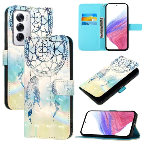 

For OPPO Reno12 Global 3D Painting Horizontal Flip Leather Phone Case(Dream Wind Chimes)