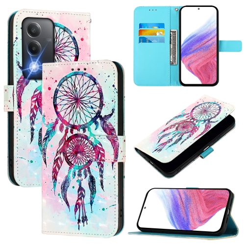 

For OPPO A3 Pro 5G Global / A3 Pro 5G India 3D Painting Horizontal Flip Leather Phone Case(Color Drop Wind Chimes)