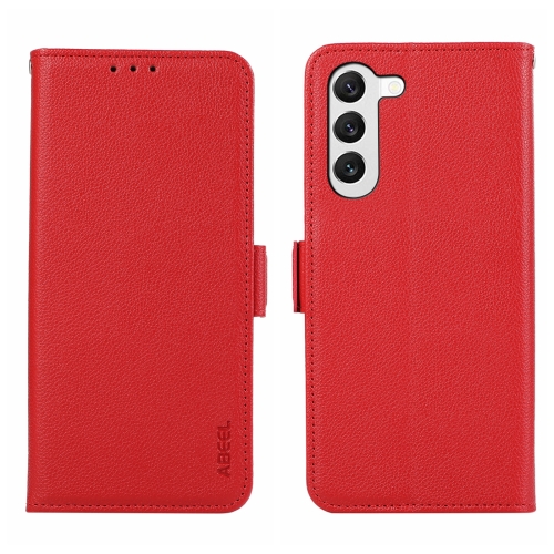 

For Samsung Galaxy S21+ 5G ABEEL Side-Magnetic Litchi Pattern Leather RFID Phone Case(Red)