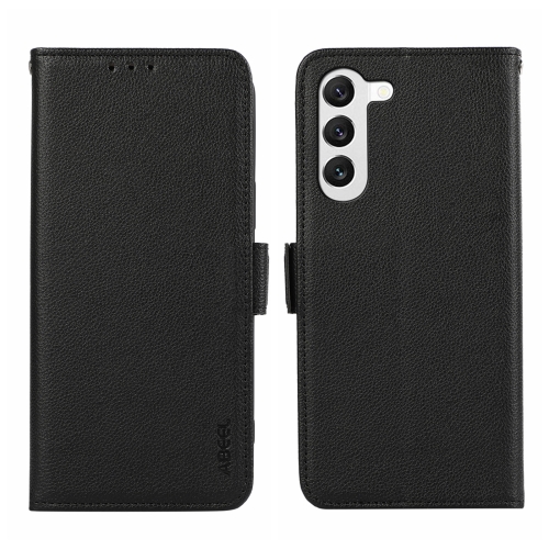 

For Samsung Galaxy S22+ 5G ABEEL Side-Magnetic Litchi Pattern Leather RFID Phone Case(Black)