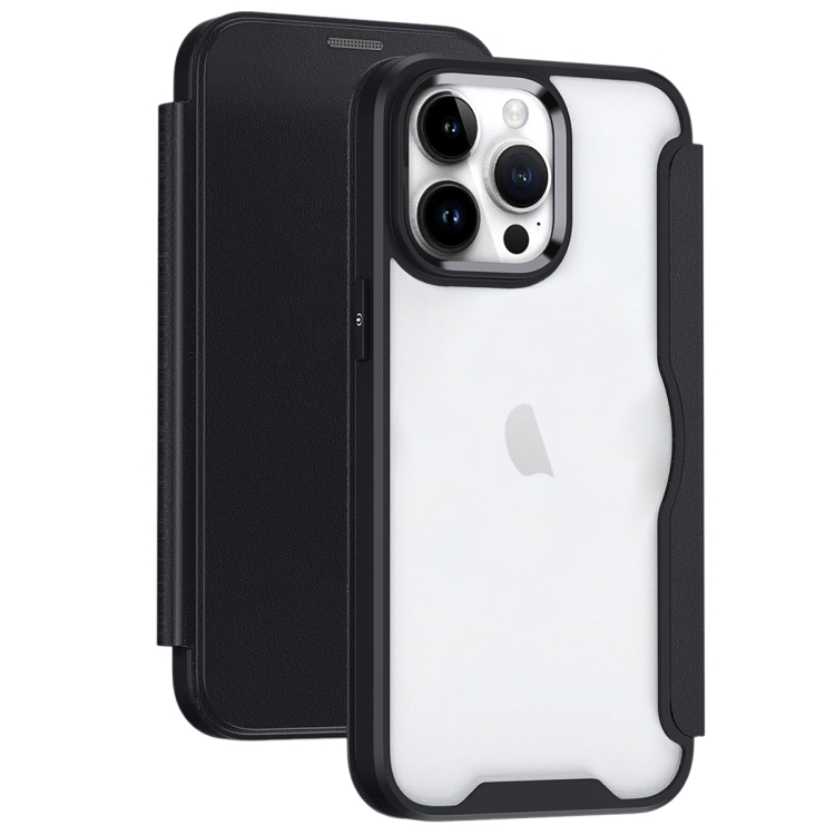 

For iPhone 14 Pro RFID Blocking Adsorption Flip Leather Phone Case(Black)