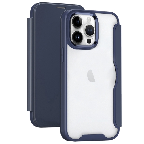 For iPhone 11 Pro Max RFID Blocking Adsorption Flip Leather Phone Case(Dark Blue) 2600w pipeline blocking detector wireless pvc pipe threading pipe blocking detector wall blocking discharger recharge