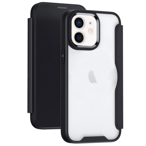 For iPhone 11 RFID Blocking Adsorption Flip Leather Phone Case(Black) for iphone 14 pro rfid blocking adsorption flip leather phone case khaki