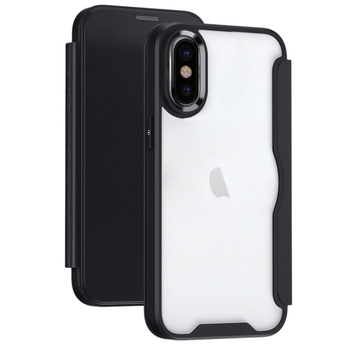 

For iPhone XS Max RFID Blocking Adsorption Flip Leather Phone Case(Black)