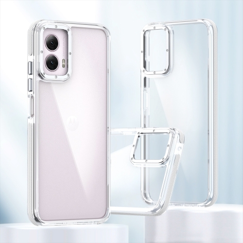 

For Motorola Moto G Power 2024 Dual-Color Clear Acrylic Hybrid TPU Phone Case(Transparent)