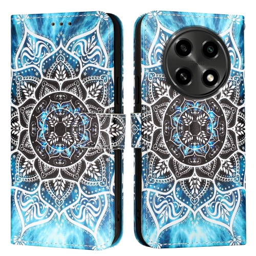 

For OPPO A2 Pro 5G / A3 Pro 5G Colored Drawing Pattern Plain Weave Leather Phone Case(Undersea Mandala)