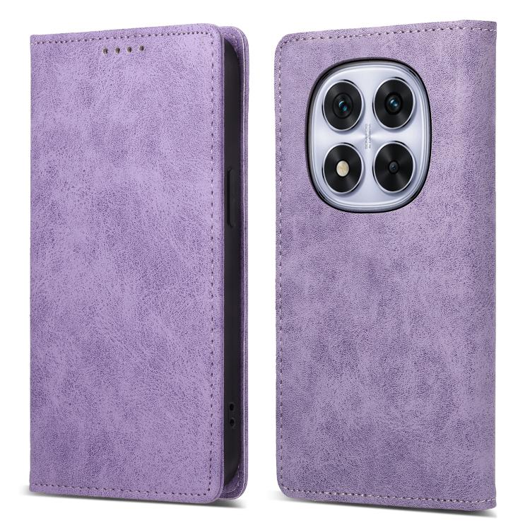 

For Redmi Note 15 4G / 5G 164mm / Poco M8 5G Business Solid Color Magnetic RFID Leather Phone Case(Purple)