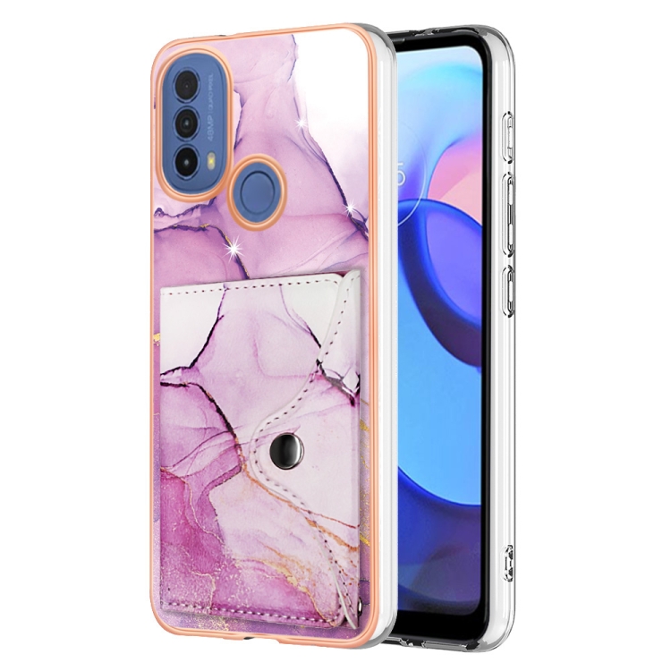 Asuwish Custodia Portafoglio Per Motorola Moto E20/E30/E40, Con 3 Slot Carte, Cinturino E Pellicola, Colore Oro Rosa
