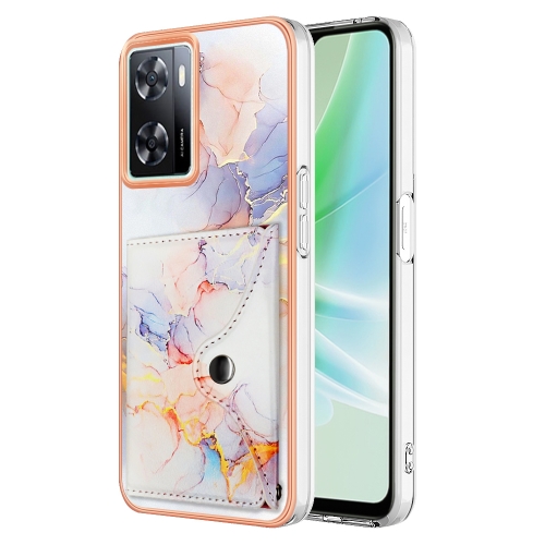 

For OnePlus Nord N300 Marble Pattern IMD Card Slot Phone Case(Galaxy Marble White)