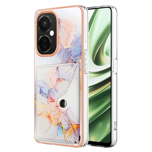 For OPP0 K11X Marble Pattern IMD Card Slot Phone Case(Galaxy Marble White)