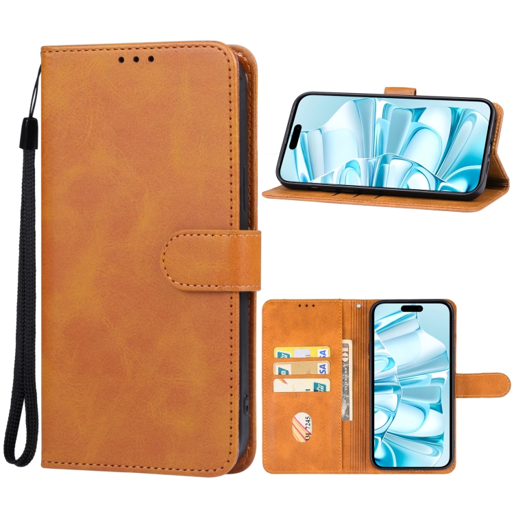 

For iPhone 16 Leather Phone Case(Brown)