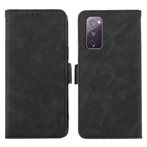 For Samsung Galaxy S20 FE ABEEL Frosted Magnetic RFID Leather Phone Case(Black) for oppo find x7 khazneh litchi texture leather rfid phone case brown