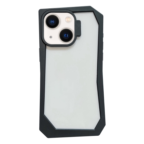 

For iPhone 13 Creative Irregular Frame Shockproof Phone Case(Black)