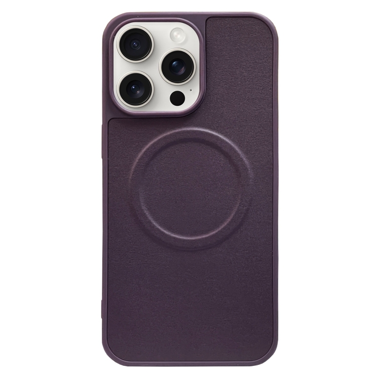 

For iPhone 15 Pro 2 in 1 MagSafe Magnetic Silicone Leather Phone Case(Purple)