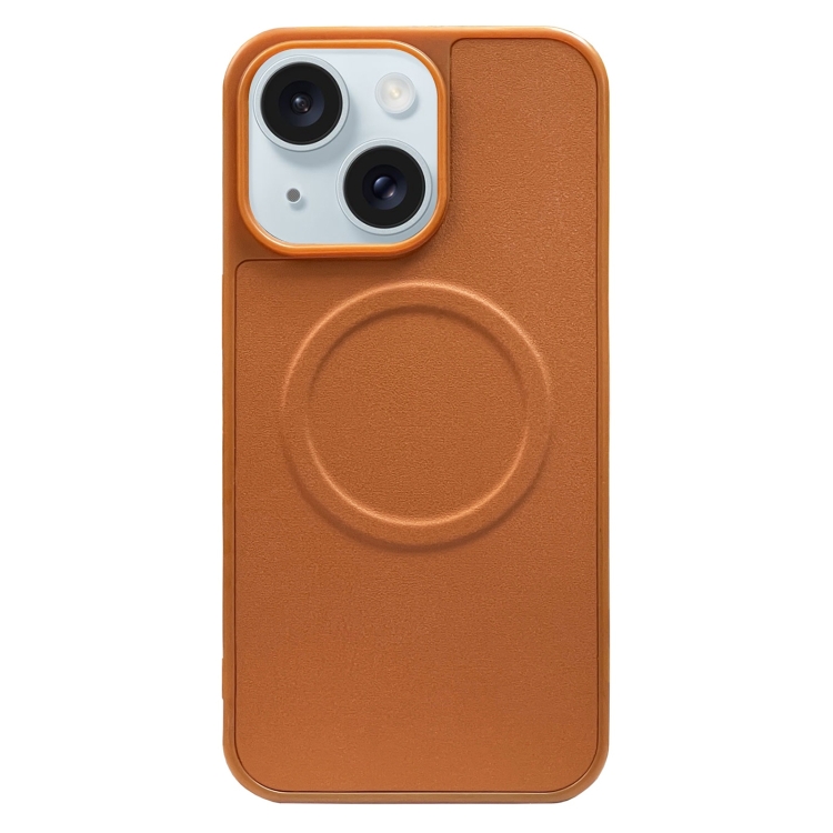 

For iPhone 15 2 in 1 MagSafe Magnetic Silicone Leather Phone Case(Brown)