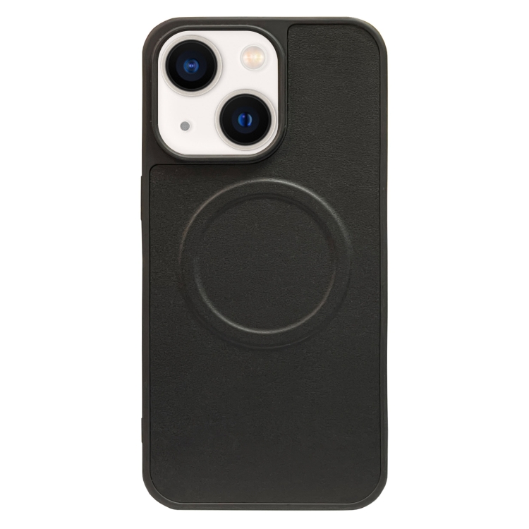 

For iPhone 14 Plus 2 in 1 MagSafe Magnetic Silicone Leather Phone Case(Black)