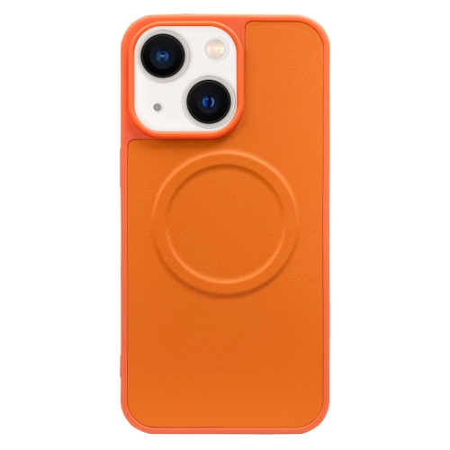 For iPhone 13 2 in 1 MagSafe Magnetic Silicone Leather Phone Case(Orange) durable diy craft moulds easy to clean silicone mold fan shaped keychain moulds silicone ornament molds for craft lover dropship
