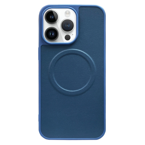 

For iPhone 12 Pro Max 2 in 1 MagSafe Magnetic Silicone Leather Phone Case(Blue)