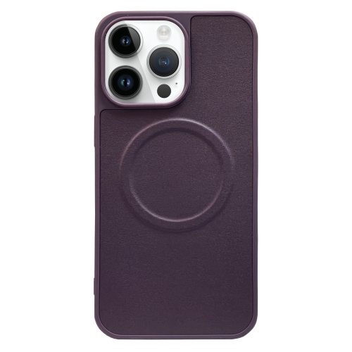For iPhone 12 Pro Max 2 in 1 MagSafe Magnetic Silicone Leather Phone Case(Purple) for iphone 15 pro magsafe magnetic ink phone case pink purple