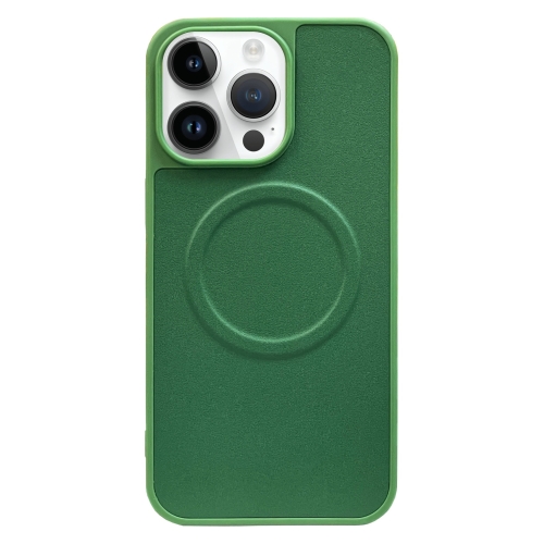 

For iPhone 12 Pro Max 2 in 1 MagSafe Magnetic Silicone Leather Phone Case(Green)