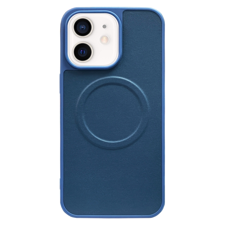 

For iPhone 11 2 in 1 MagSafe Magnetic Silicone Leather Phone Case(Blue)