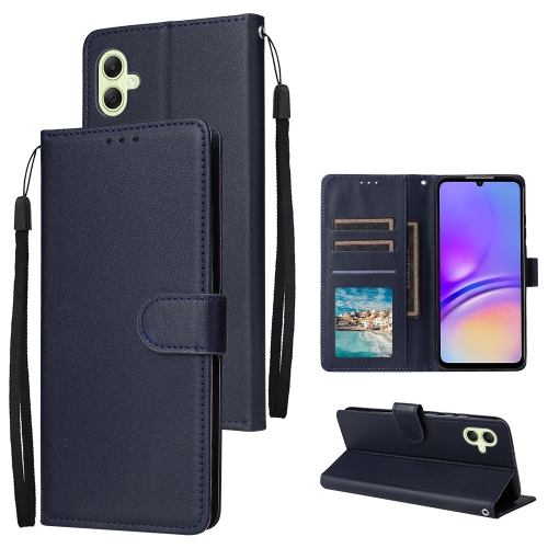 

For Samsung Galaxy A05 3-Card Slots Multifunctional Leather Phone Case(Dark Blue)