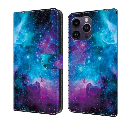 

For iPhone 11 Pro Max Crystal Painted Leather Phone case(Starry Sky)