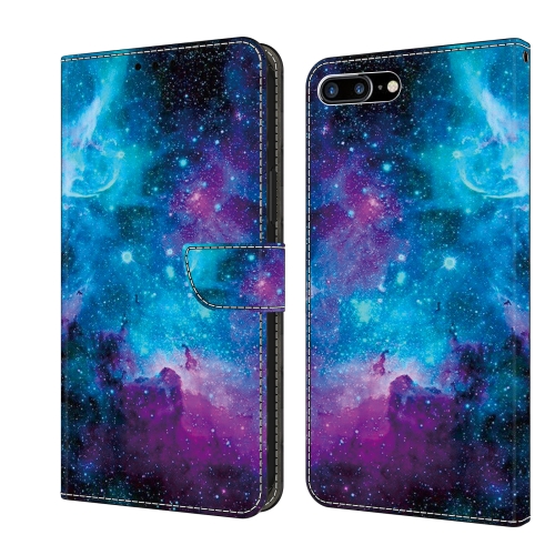 

For iPhone SE 2022/2020/8/7 Crystal Painted Leather Phone case(Starry Sky)