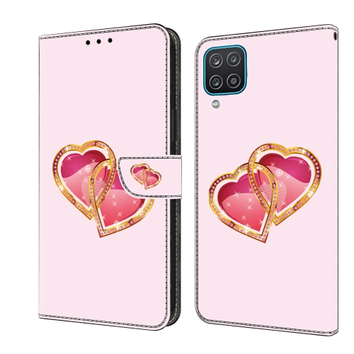 

For Samsung Galaxy A42 5G/M42 5G Crystal Painted Leather Phone case(Love Peach)