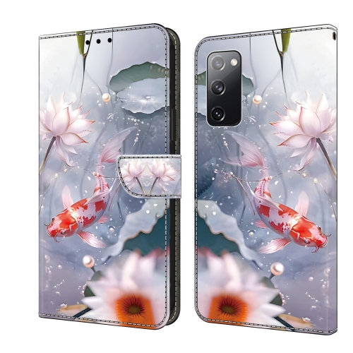 

For Samsung Galaxy S20 FE 4G/5G Crystal Painted Leather Phone case(Koi)