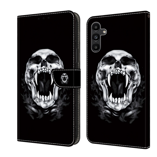 

For Samsung Galaxy S21 5G Crystal Painted Leather Phone case(Skull)