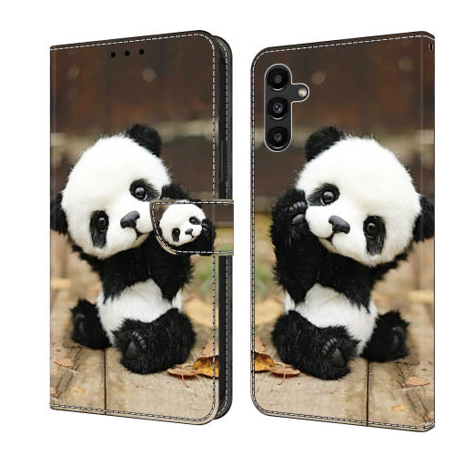 

For Samsung Galaxy S22 5G Crystal Painted Leather Phone case(Panda)
