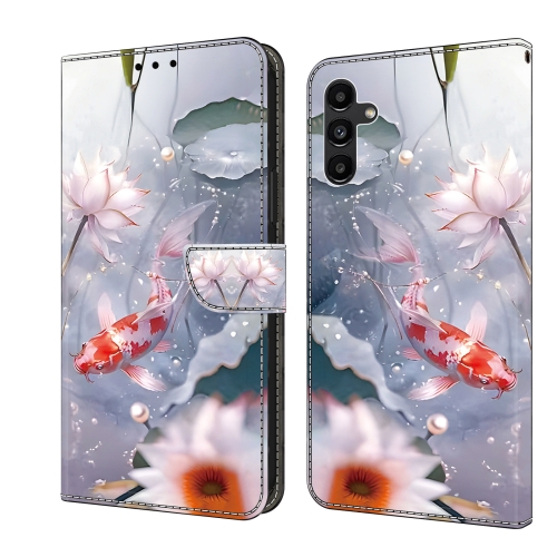 

For Samsung Galaxy S22+ 5G Crystal Painted Leather Phone case(Koi)