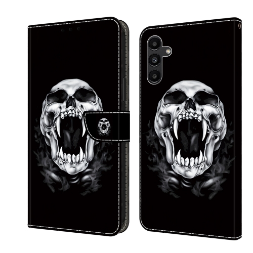 

For Samsung Galaxy S24+ 5G Crystal Painted Leather Phone case(Skull)