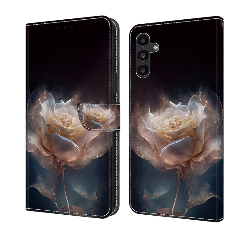 

For Samsung Galaxy S24+ 5G Crystal Painted Leather Phone case(Peony)