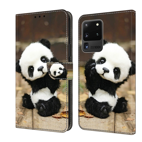 

For Samsung Galaxy Note20 Ultra 5G Crystal Painted Leather Phone case(Panda)