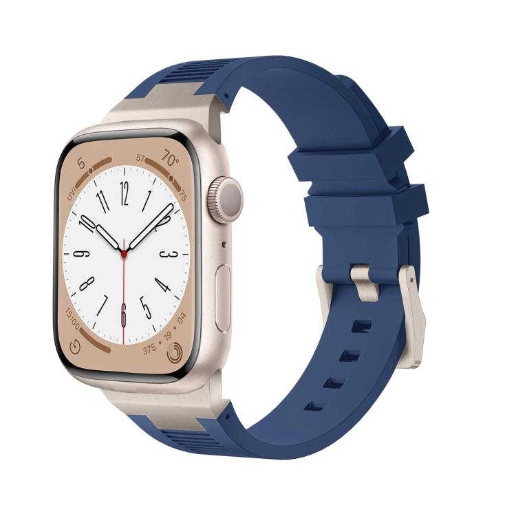 For Apple Watch Series 44mm Loners Liquid Silicone Watch Band