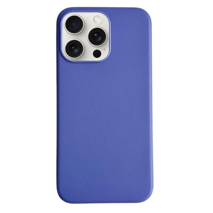 

For iPhone 16 Pro Pure Color Leather Magsafe Magnetic Phone Case(Blue)