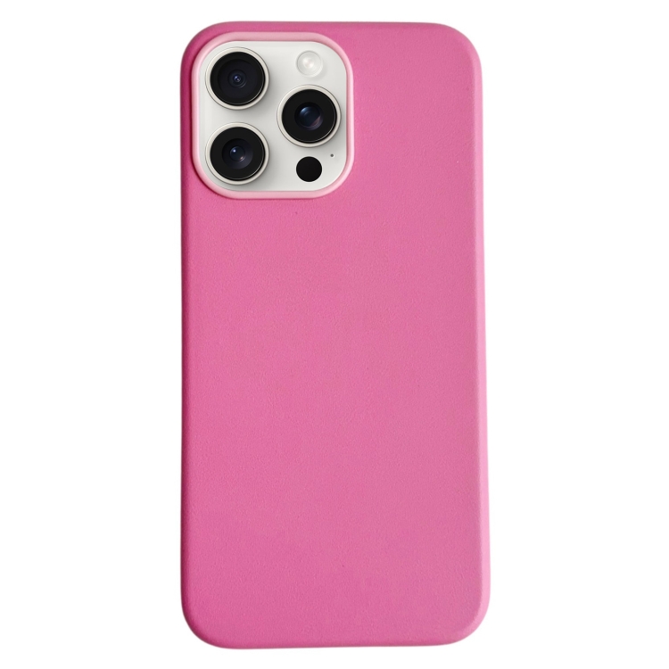

For iPhone 16 Pro Pure Color Leather Magsafe Magnetic Phone Case(Pink)