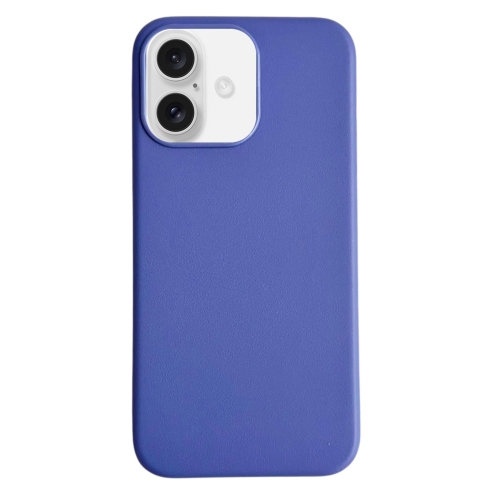 

For iPhone 16 Plus Pure Color Leather Magsafe Magnetic Phone Case(Blue)