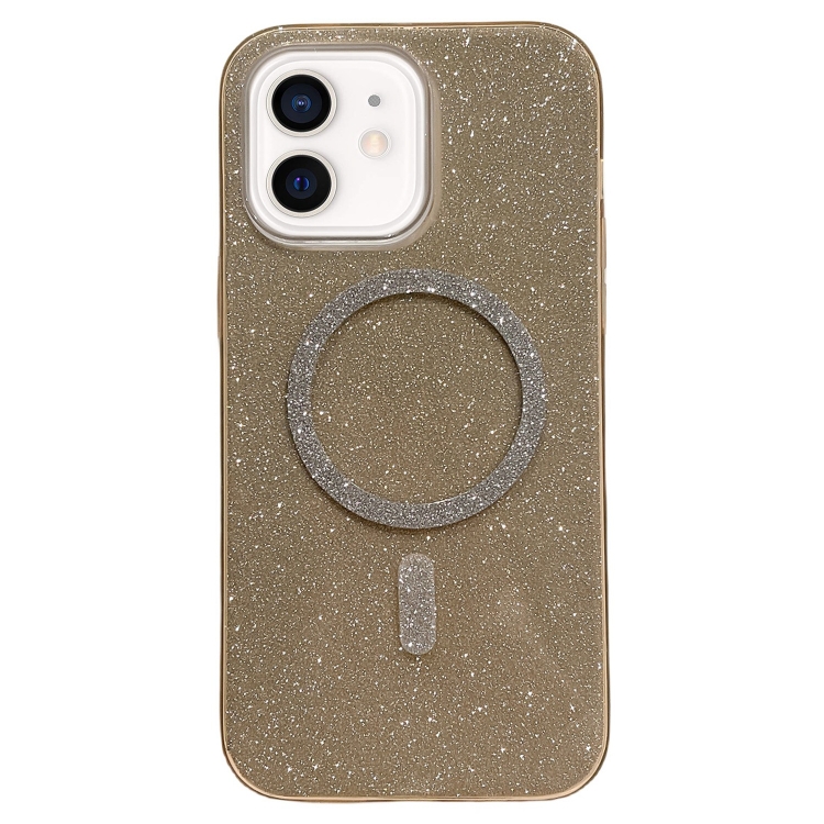 

For iPhone 11 Glitter MagSafe Magnetic TPU Phone Case(Gold)