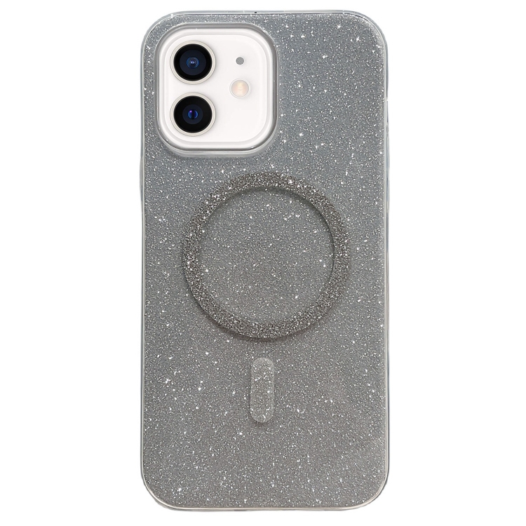 

For iPhone 12 Glitter MagSafe Magnetic TPU Phone Case(Silver)