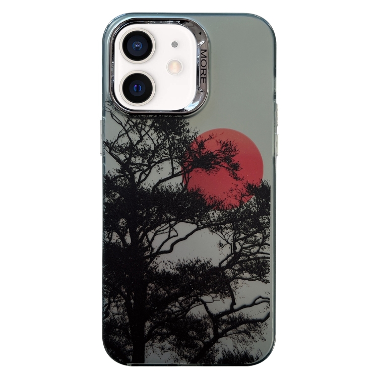 

For iPhone 12 Colored Silver Plating Sunset Phone Case(Right)
