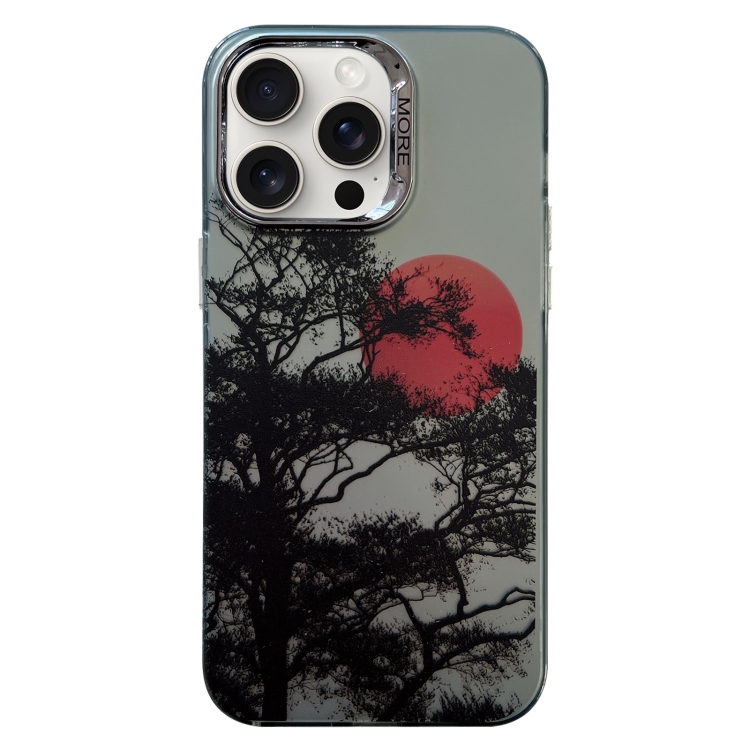 

For iPhone 13 Pro Colored Silver Plating Sunset Phone Case(Right)