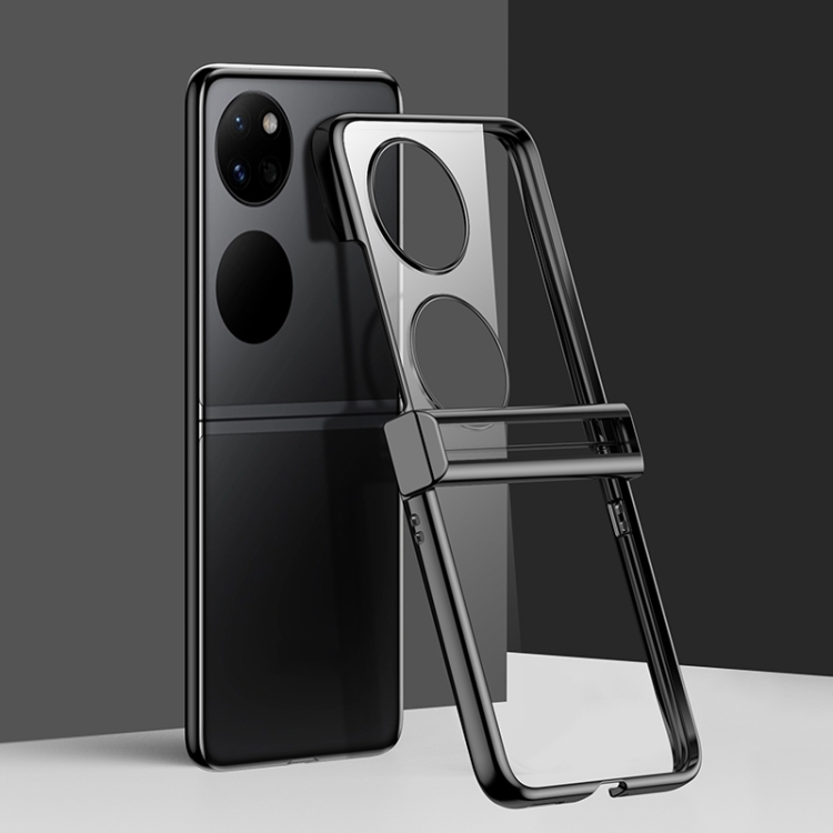 

For Huawei Pocket 2 Three-stage Nano Electroplated PC Transparent Phone Case(Black)