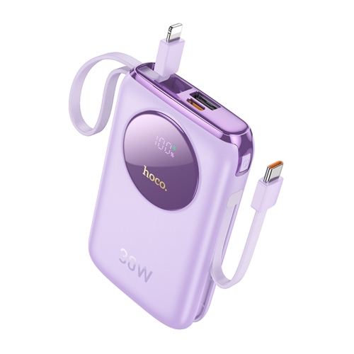 

Hoco Q19 Lucky 30W 10000mAh Fully Compatible Power Bank with Digital Display & Cable(Purple)