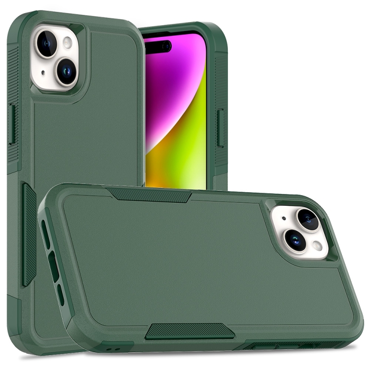 

For iPhone 15 Plus 2 in 1 PC + TPU Phone Case(Dark Green)