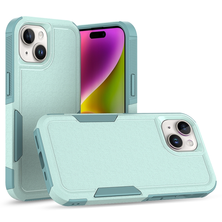 

For iPhone 15 2 in 1 PC + TPU Phone Case(Light Green)