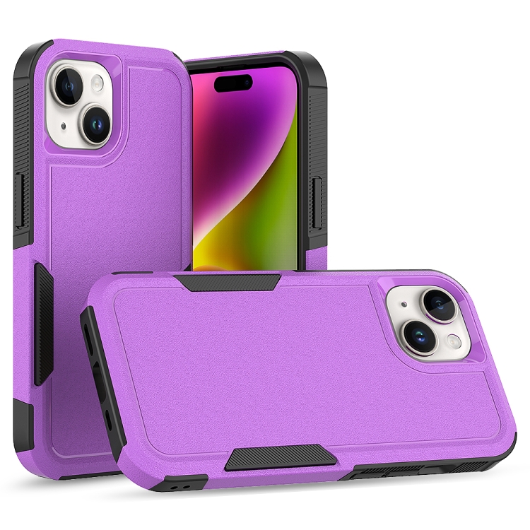 

For iPhone 15 2 in 1 PC + TPU Phone Case(Purple)